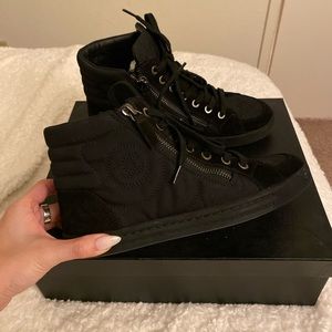 CHANEL Shoes - Authentic CHANEL High Top Sneakers Suede Size 35 CHANEL Shoes - Authentic CHANEL High Top Sneakers Suede Size 35